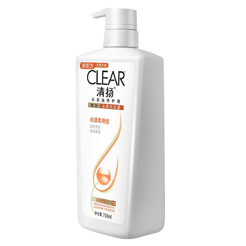 清扬女士去屑洗发露丝漾柔滑型白瓶750ML(单位:件)