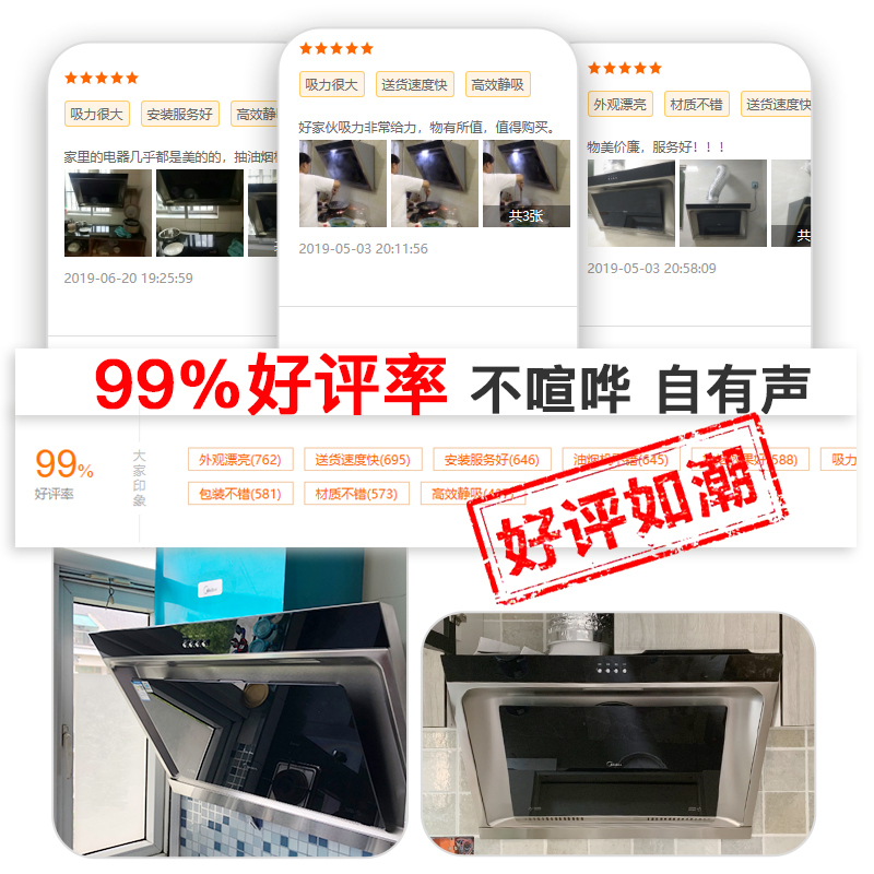 美的(Midea)抽油烟机CXW-180-DJ118 侧吸式吸抽油烟机 免拆洗大吸力油烟机 家用厨房侧吸烟机高清大图