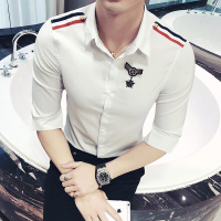 美师理店型师酒吧KTV服务员工作服夏款男女生七分袖衬衫衣