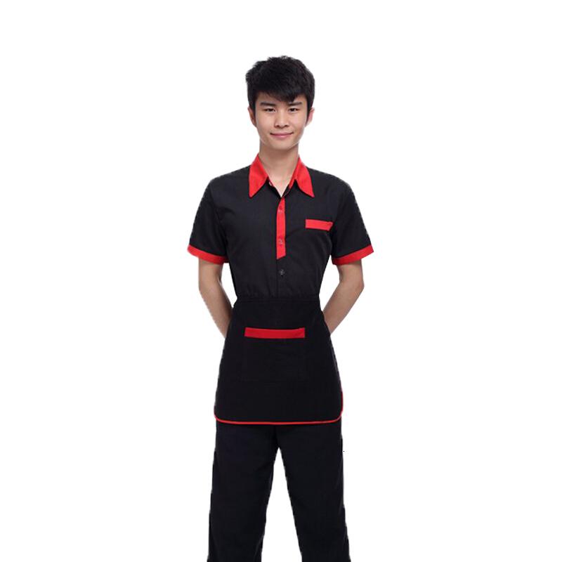 兵器库 服务员工作服 酒店工作服夏季短袖 餐厅服务员服装高清大图
