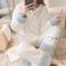珊瑚绒睡衣女秋冬季加厚v领甜美可爱韩版公主风法兰绒家居服套装