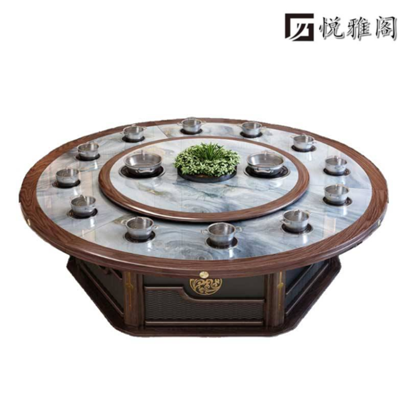 悦雅阁 实木餐桌 2.2米 张高清大图