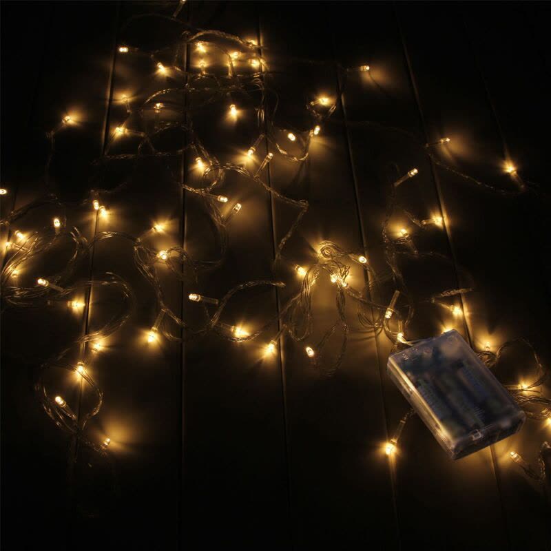 家柏饰(CORATED)新年春节过年卧室装饰房间布置电池彩灯闪灯串灯满天星星灯饰 10米普通灯-紫色(带尾插插电款)图片