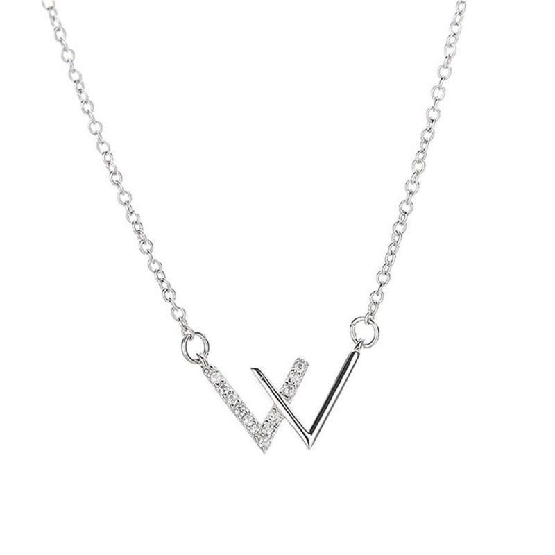 肖战同款w字母项链韩国ins风气质时尚潮流款高端w项链一条