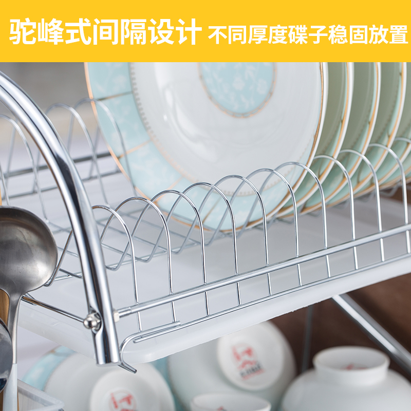 沥水架碗架晾放盘子架滴水碗碟架子餐具收纳厨房置物架用品收纳架|多功能绿盘四件套送刀架