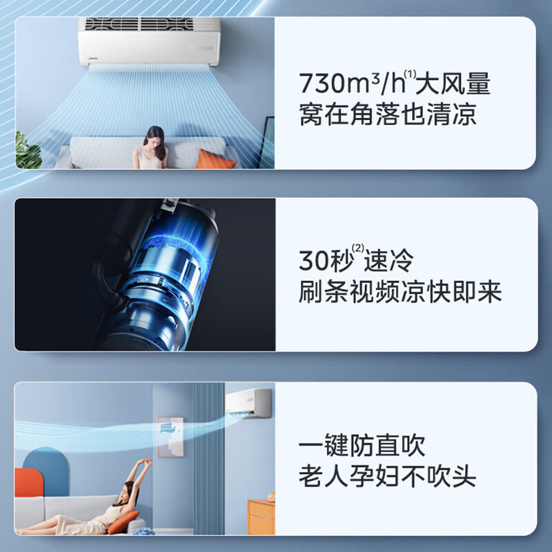 美的(Midea) KFR-26GW/G3-1 大1匹壁挂空调(标准安装)高清大图
