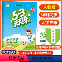 六年级上 [正版]2023秋新版53天天练六年级上册数学RJ人教版小学6年级上5.3天天练附测评卷口算题卡训练本六年级上