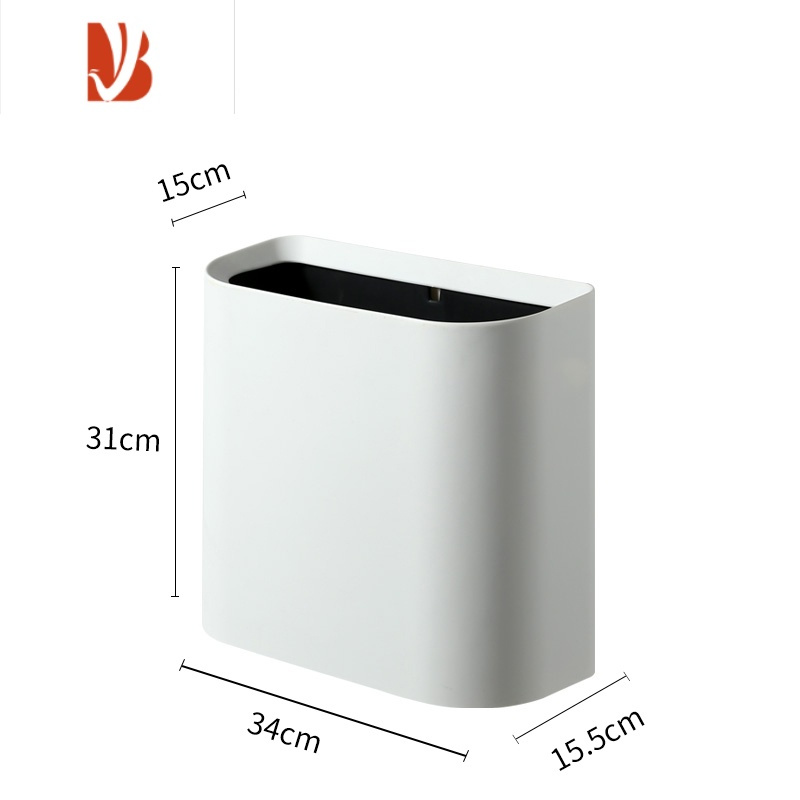 三维工匠夹缝垃圾桶家用大容量厨房卧室无盖纸篓厕所卫生间双层窄缝垃圾筒