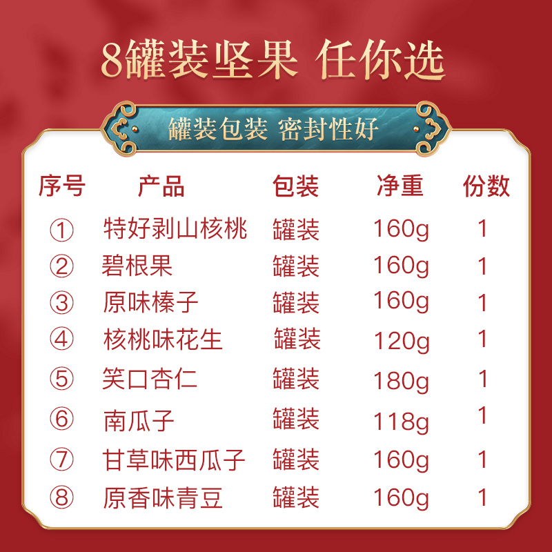 姚生记1.218千克传世经典坚果炒货大礼盒坚果炒货年货礼