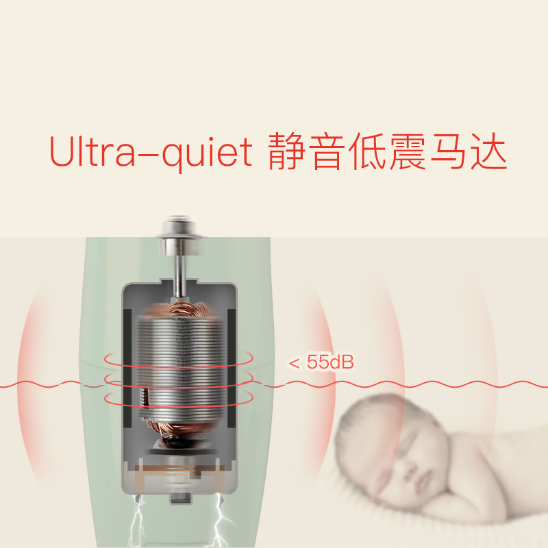 babycare新生婴儿理发器家用童宝宝剃头刀充电式防水电推剪 6200薄荷绿
