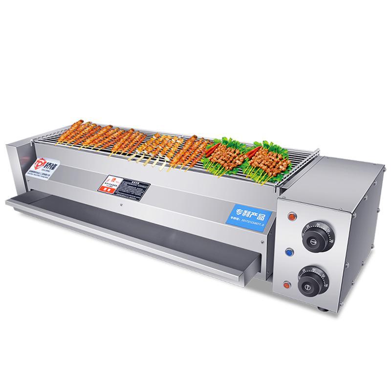 无烟电烧烤炉家用古达商用发热管不锈钢电烤炉黑金刚烤肉串炉 hk-2a