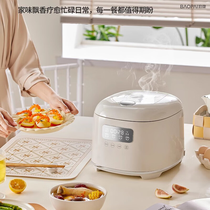 豹牌 BP-WB153 珐琅釉铸铁胆电饭煲高清大图