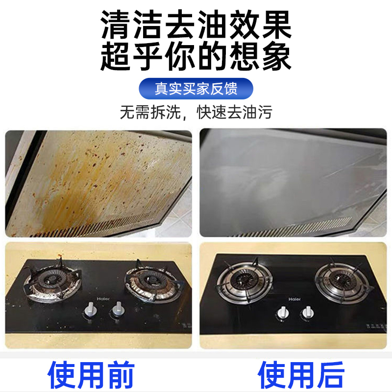 蓝漂萌宠系列泡沫油污清洁剂500g*2瓶厨房油污净家用(500g*2瓶+一个喷头)