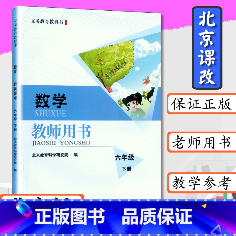 [正版]小学教师用书数学6年级下册北京版教师用书六年级数学下册北京课改数学六年级下册教师教学参考北京出版社教科书六下数高清大图