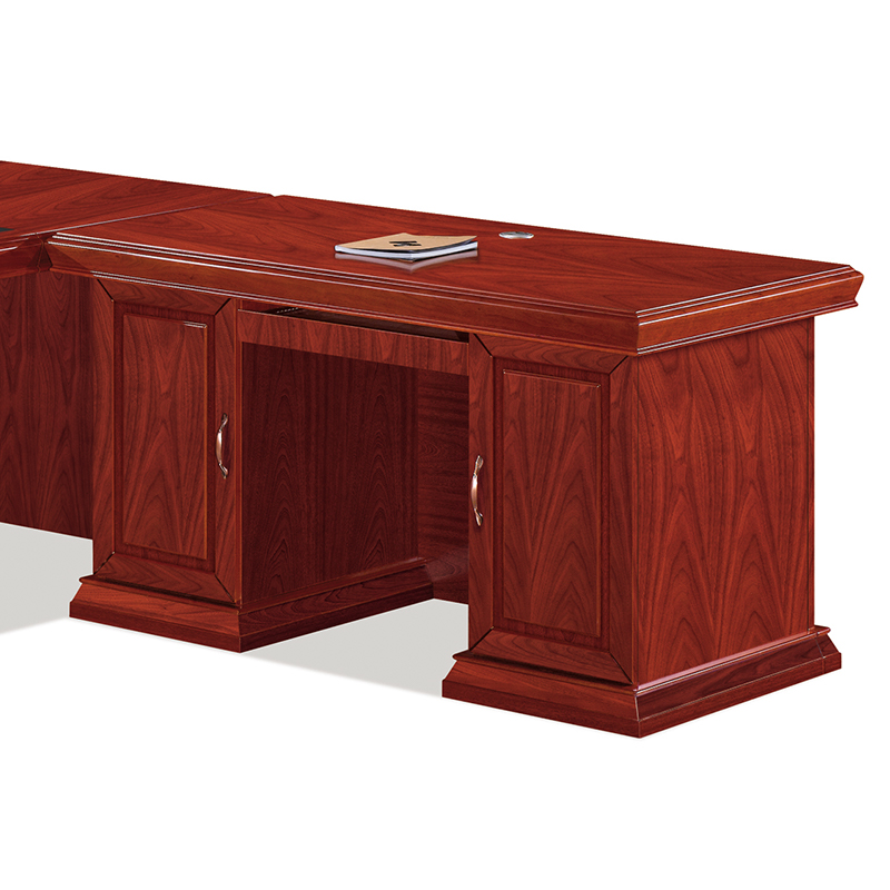 中豫鑫泽 ZYXZ4052202 油漆家具老板桌大班台办公桌主管经理桌含副柜 2.8米高清大图