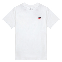 耐克(Nike)男女同款经典款短袖春夏季新款情侣潮流时尚运动服舒适透气休闲半袖T恤 AR4999-100/红色小logo
