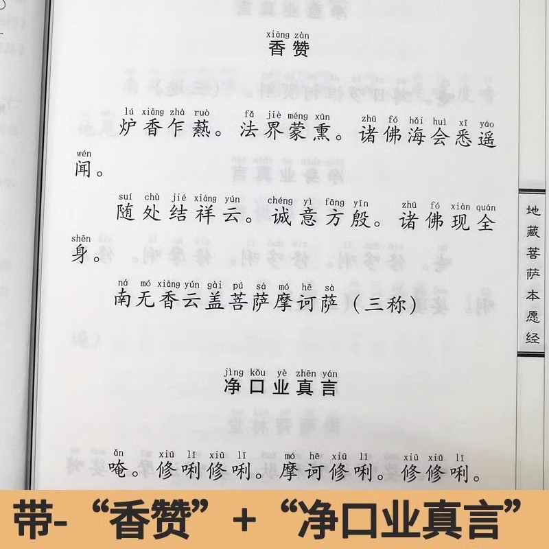 地藏菩萨本愿经 [正版]地藏经地藏菩萨本愿经精装注音版横排简体国学经典诵读本佛经经书国学经典书中华传统文化佛教佛学入高清大图