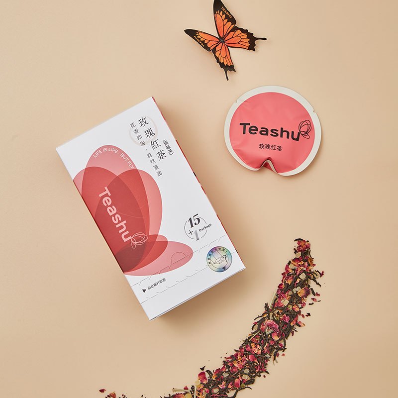 teashu玫瑰红茶正山小种花果花草水果冷热泡1盒15茶小包袋