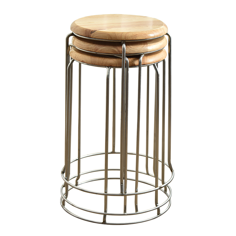 迅众 家用圆凳子塑料凳子餐桌凳简约时尚高圆凳方凳加厚钢筋网红凳