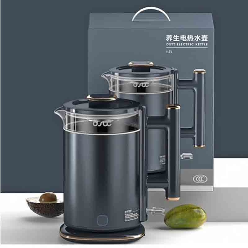都市太太(Dstt) 彩钢 养生电热水壶办公室小型全自动花茶壶家用多功能煮茶器 彩钢