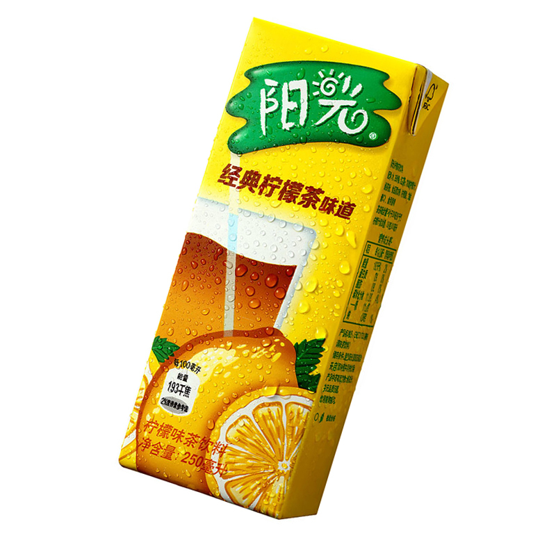 可口可乐阳光柠檬茶纸包250ml24整箱装