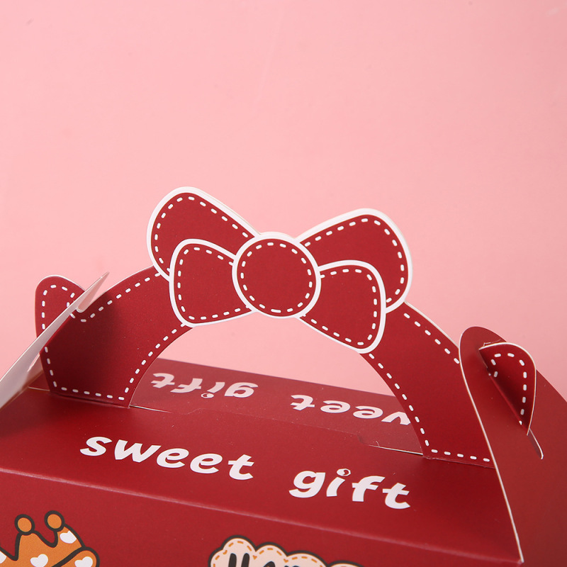 绘音卡通糖果盒礼品包装纸盒手提型儿童节宝宝生日礼物盒伴