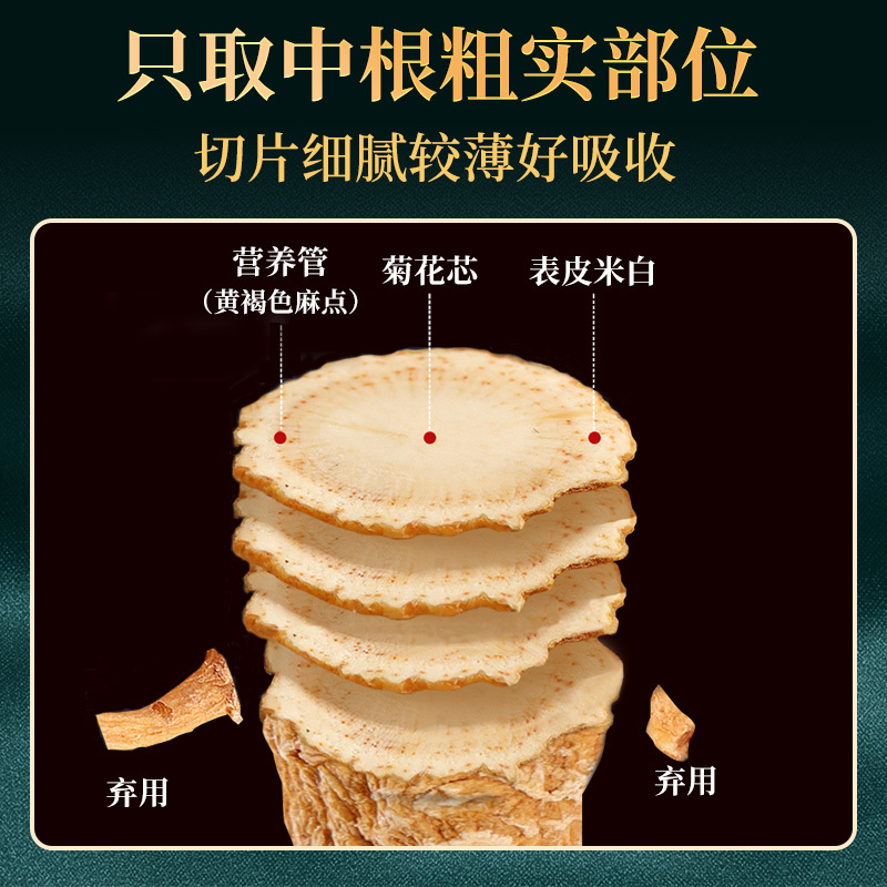 同仁堂西洋参片正品大片长白山含片切片泡水花旗参