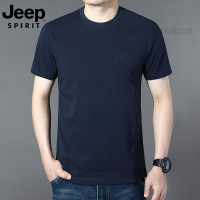 JEEP SPIRIT吉普2025夏季圆领男士短袖T恤舒适棉百搭打底衫