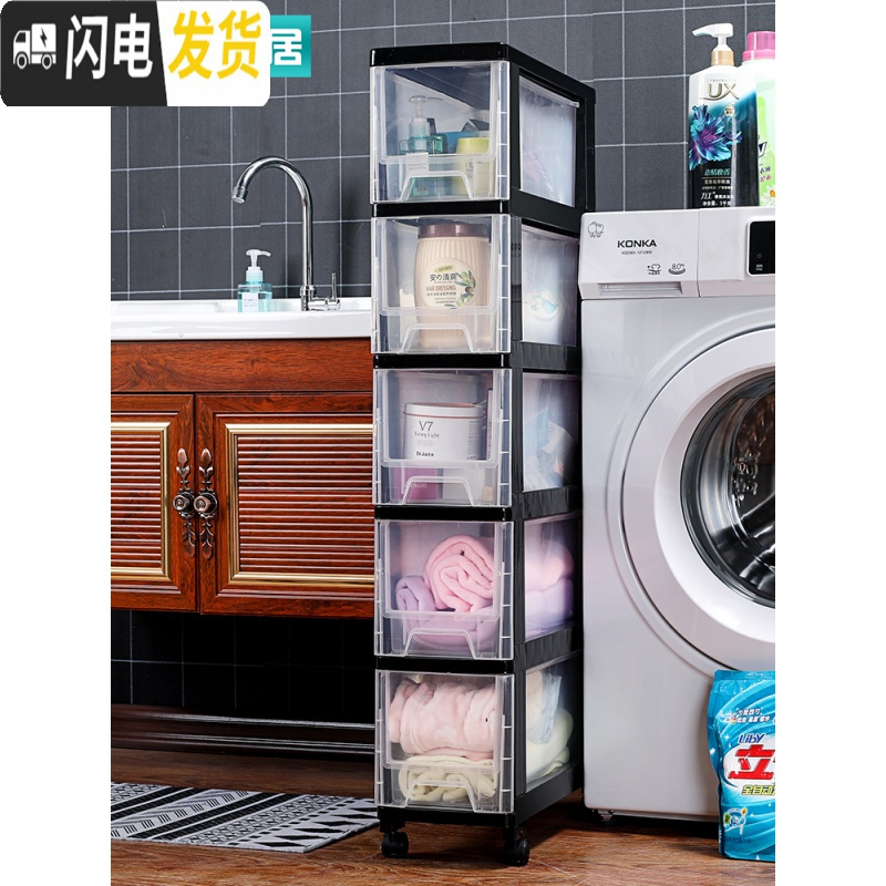 三维工匠特大号收纳箱大号塑料透明衣服整理盒子学生装书有轮子储物盒高清大图