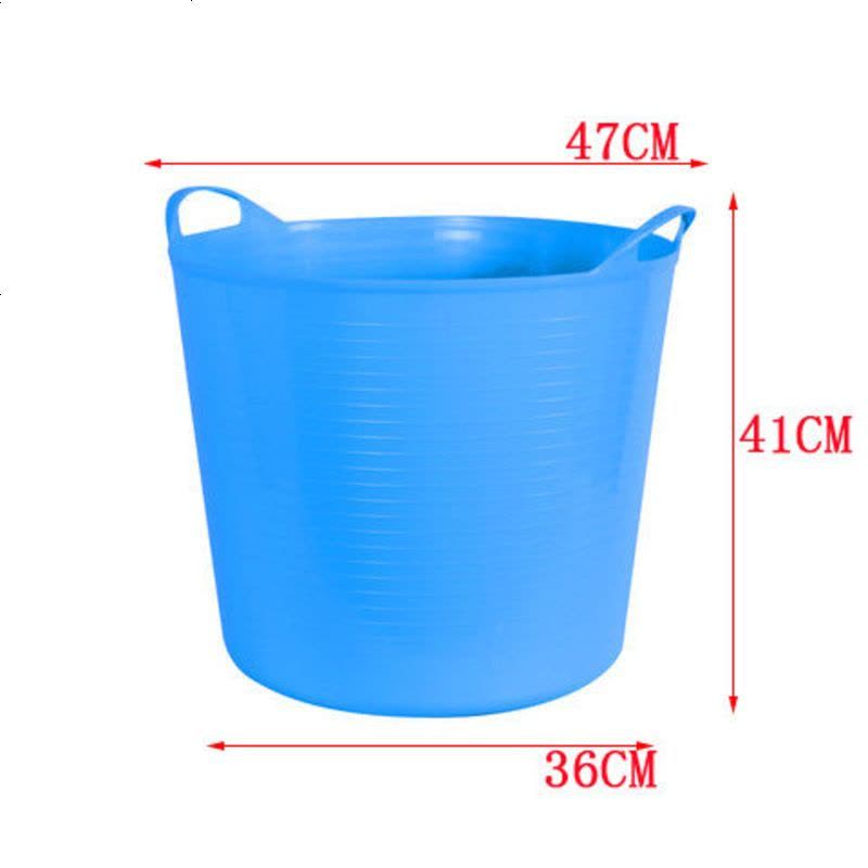 特大号儿童洗澡桶沐浴桶脏衣桶软塑料脏衣篮家用玩具收纳桶收纳筐 大号 蓝图片