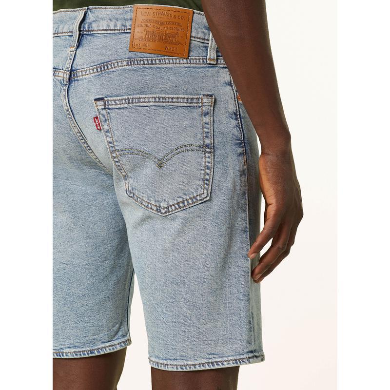 Levi’s男士短款牛仔裤短裤 口袋拉链设计软质牛仔布