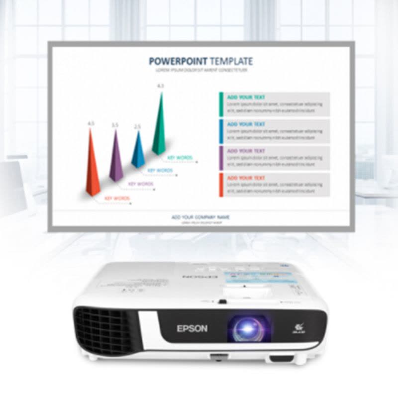 爱普生(EPSON) CB-X51 办公投影仪 培训(标清XGA 3800流明 支持快速开关机)图片