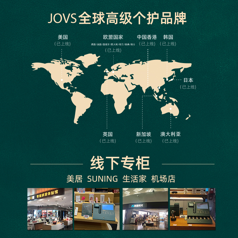 [全新脱毛]JOVS 冰点脱毛器光子激光女士HIPL脉冲光全身脱毛仪私处通用 美国技术 旗舰版祖母绿[配6个滤光头]