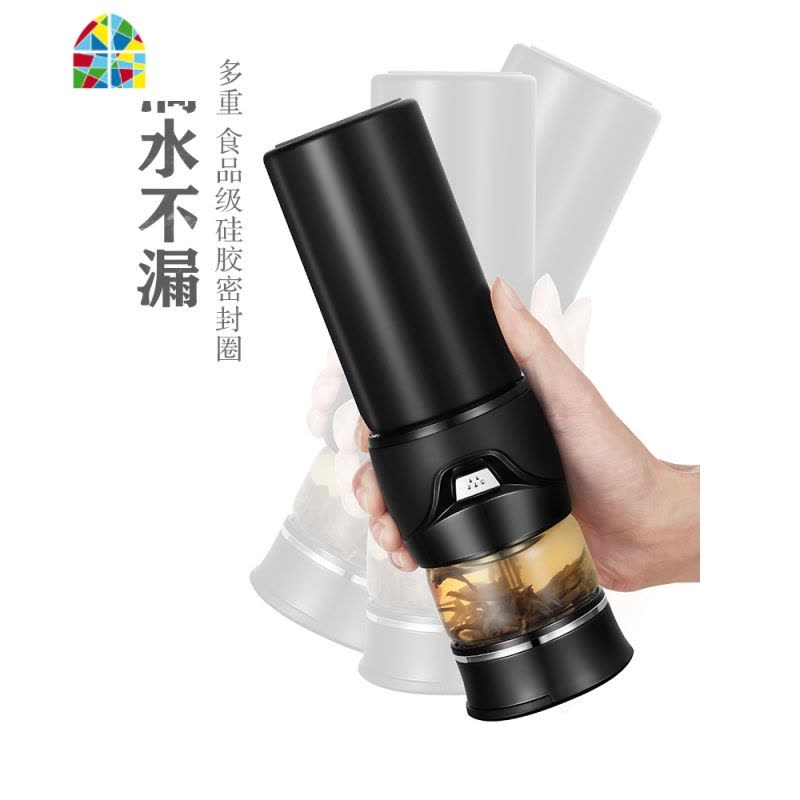 便携茶水分离杯泡茶叶保温杯不锈钢大容量办公水杯男女士车载 FENGHOU 单杯棕色☆316不锈钢☆550ml图片