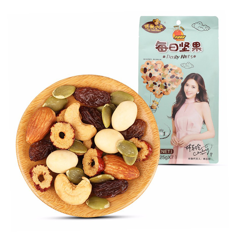 可米小子每日坚果B款175g(7袋*25g)天天混合坚果果粒(休闲零食)