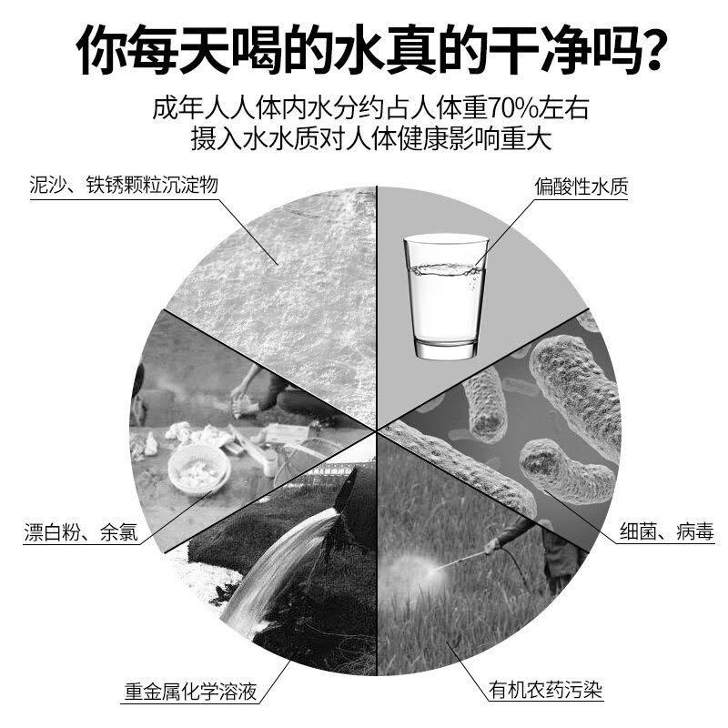 乐创(lecon) 400加仑中央净水系统反渗透纯净水设备 全自动 一体化黑柜机净水设备图片