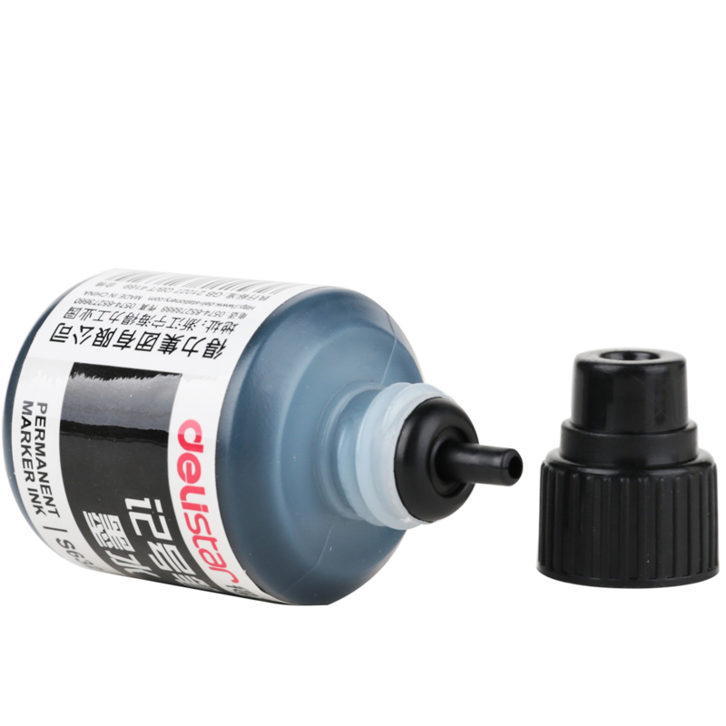 得力(deli) S632 记号笔墨水 大头笔墨水 油性笔墨水 红色 12ml/瓶