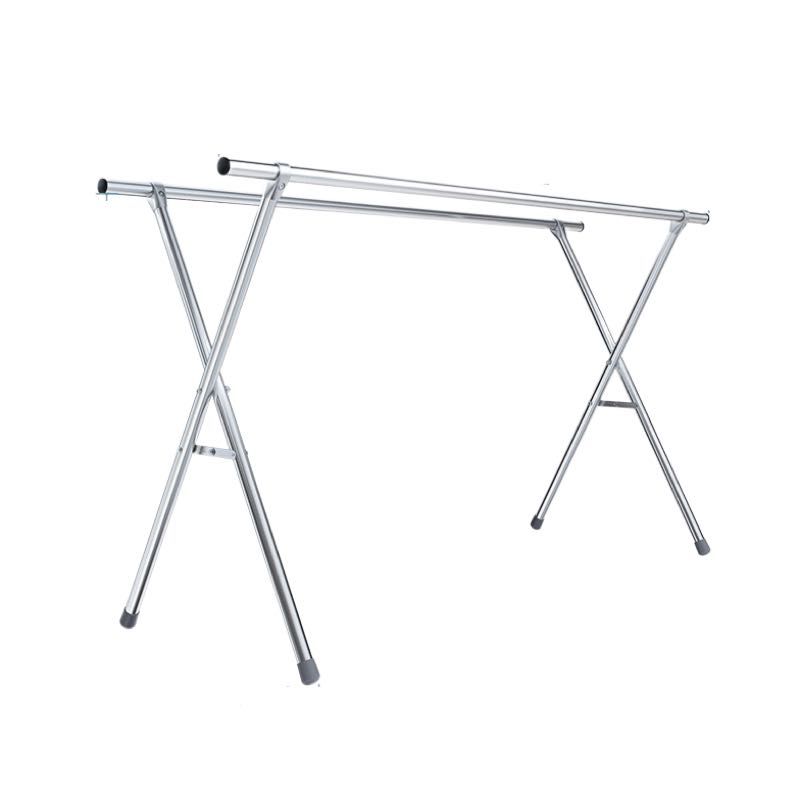 蔚岸定制不锈钢折叠晾衣架 落地式晾衣杆 双杆晒衣架WA-FWJ003/个(2000mm)高清大图