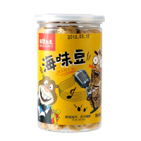 海狸先生海味花生豆海洋休闲零食 虾蟹鱿鱼海苔味花生豆零食 180g*1罐(休闲零食)