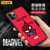 ESCASE 苹果11promax手机壳iPhone保护套卡通动漫硅胶软边全包防摔布艺刺绣工艺漫威正版红色蜘蛛侠