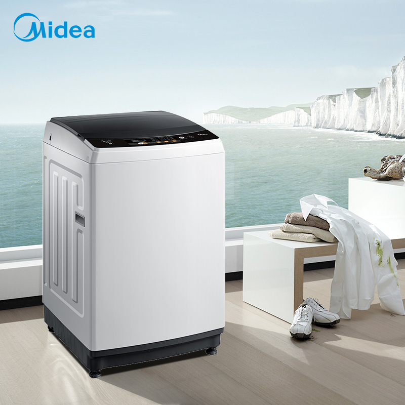 美的(Midea)MB100V31D 10公斤大容量全自动洗脱一体波轮洗衣机 直驱变频静音 免清洗 家用智利灰高清大图