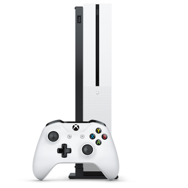 微软(Microsoft)Xbox One S 家庭娱乐游戏机 4k超清 1TB存储 双游戏白色款:明星高尔夫+决战喵星
