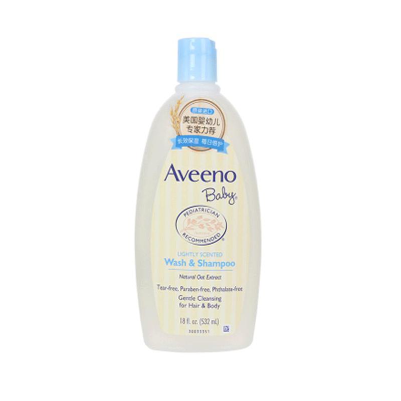 艾惟诺(Aveeno)婴幼儿童清洁保湿 无泪洗发沐浴露二合一 532ml