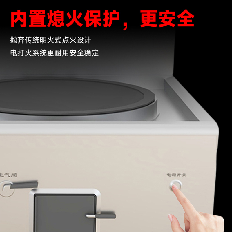 SOR松润 燃气灶 单位工地食堂学校医院厨房用SOR-P2305L燃气双头大锅灶Φ800*22米高清大图