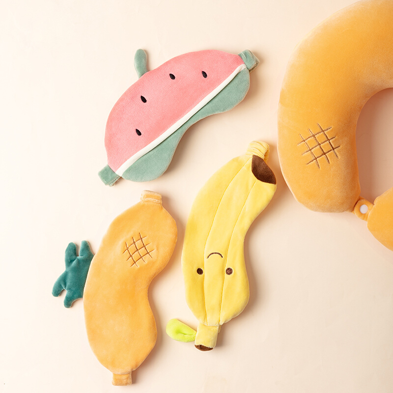 名创优品 (miniso) 水果系列-香蕉U型枕创意玩偶