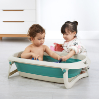 babycare 新生婴儿洗澡盆儿童大号可折叠浴盆用品宝宝可坐躺 谜森绿