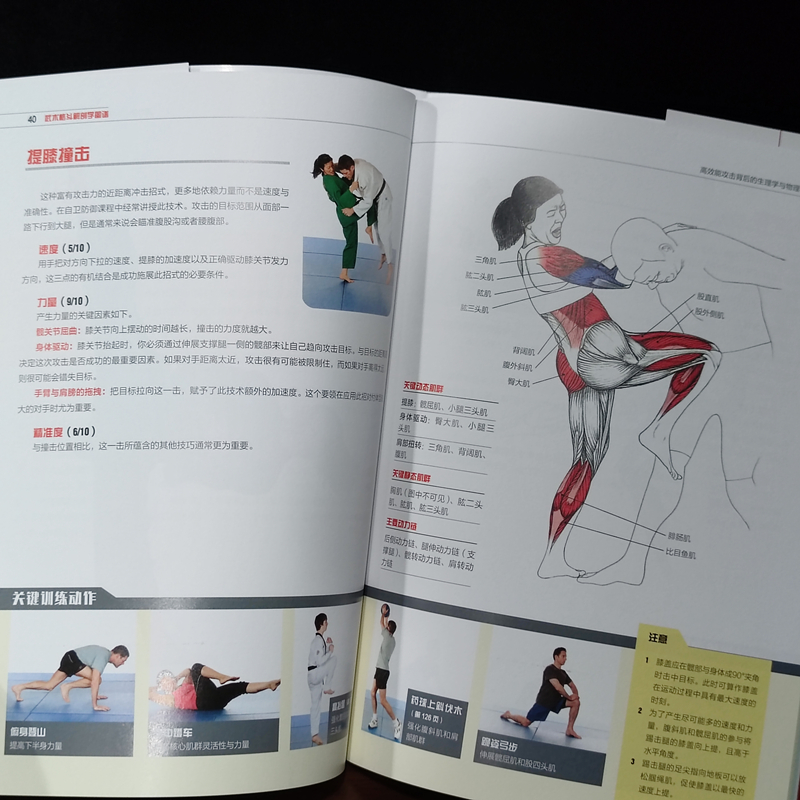 [醉染正版]武术格斗解剖学图谱 高效能攻击背后的生理学与物理学 传统武术 合气道 跆拳道 柔道 空手道 泰拳 剑道 北京高清大图