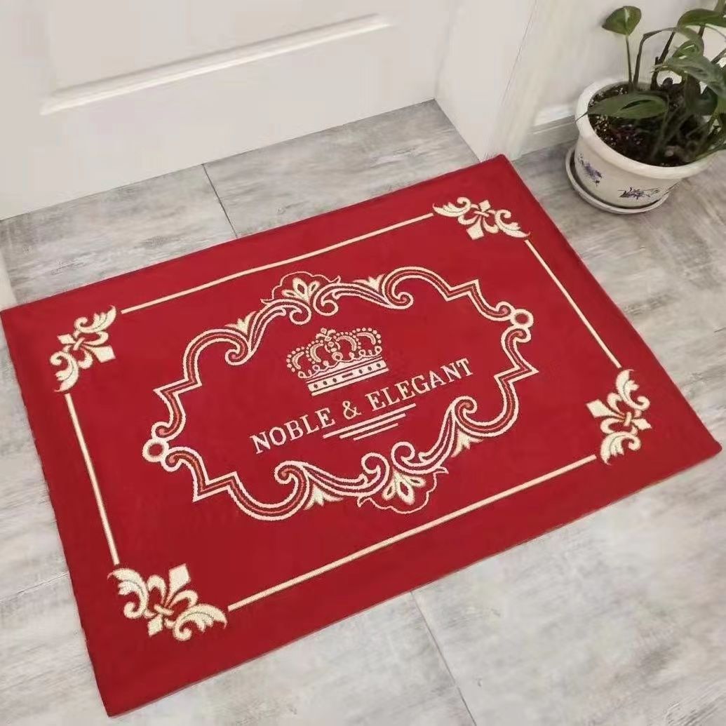50x80cm欢迎光临门垫店铺门口入户地垫酒店防滑迎宾地毯出入平安 贵族红