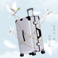 瑞士军刀SWISSGEAR新款纯PC拉杆箱万向轮男女行李箱镁铝合金包角旅行箱登机箱