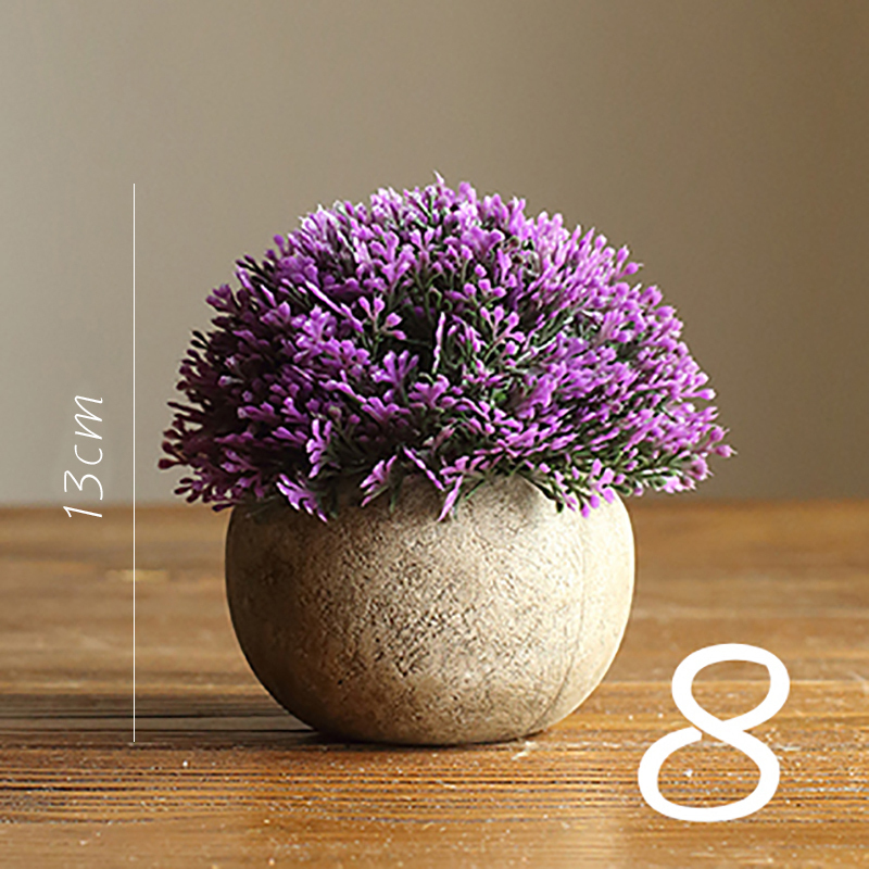 美帮汇仿真树球盆景 咖盆 绿植盆栽 花球球桌面餐桌装饰品 8